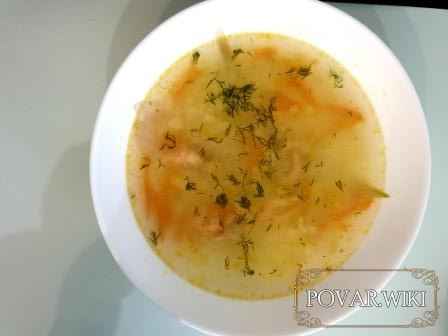 Полезный суп из креветок и риса